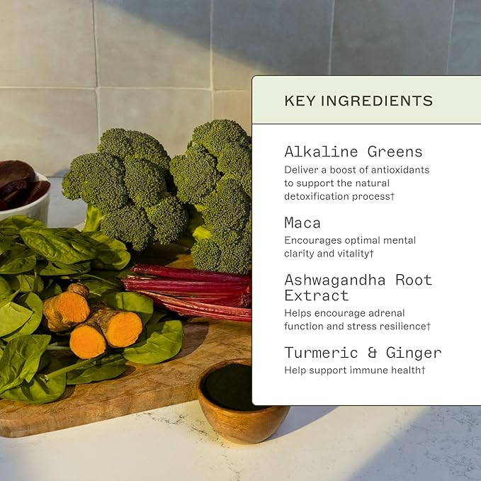 Organic Greens Powder Superfood Juice from The Myers Way Protocol - Contains 14 Powerful USDA Certified Organic Plant Foods - Spirulina, Chlorella, Barley + more, 270 Grams 30 Servings - Dr. Amy Myers