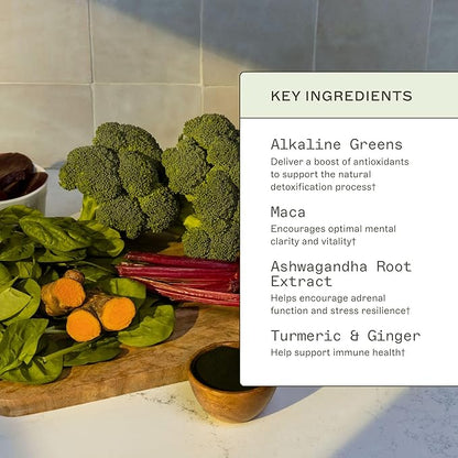 Organic Greens Powder Superfood Juice from The Myers Way Protocol - Contains 14 Powerful USDA Certified Organic Plant Foods - Spirulina, Chlorella, Barley + more, 270 Grams 30 Servings - Dr. Amy Myers