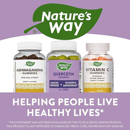 Nature's Way Quercetin Gummies with Zinc, Immune Defense Support*, Powerful Antioxidant*, Lemon Flavored, 60 Gummies