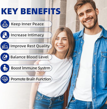Ashwagandha Gummies for Women & Men： Ashwagandha Herbal Supplement for Stress Relief Immune Support and Calm Mood Vegan Gluten-Free Non-GMO 60 Gummies