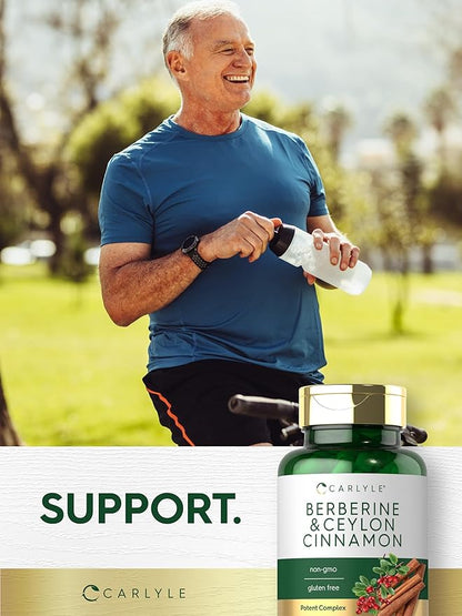Carlyle Berberine with Ceylon Cinnamon | 2000mg Complex | 60 Capsules | Vegetarian, Non-GMO, Gluten Free