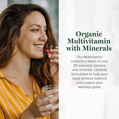 Global Healing Center - USDA Organic Multivitamin for Women & Men - Vitamins Include A, C, D, & More for Your Overall Health & Wellness Needs - Complete Daily Multi Vitamin Nourishment (120 Capsules)
