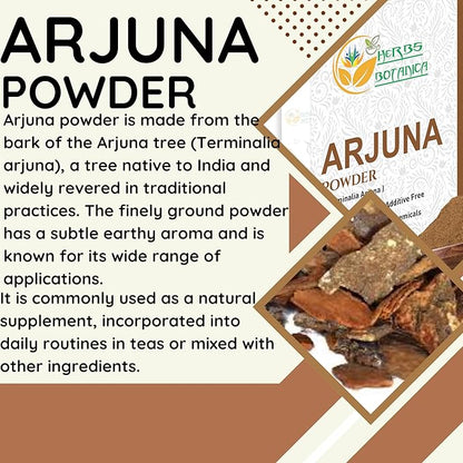 Arjuna Powder 100% Pure Arjuna Bark Powder (Arjun Ki Chaal) for Herbal Tea & Wellness – Finely Ground Tree Bark Powder for DIY Use – 5.3 oz Pack