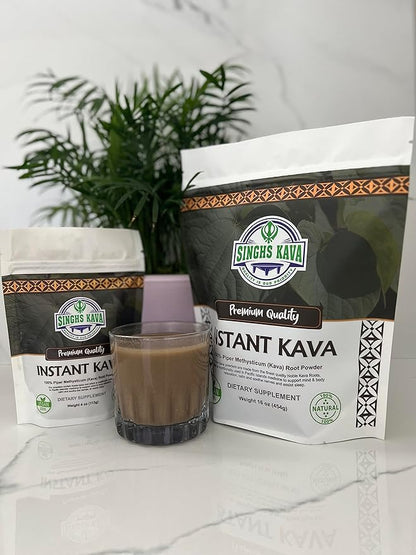 Micronized Instant Kava Powder-Fijian Kava (4oz), 4 Ounce (Pack of 1)