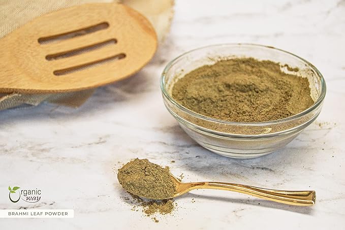 Organic Way Brahmi Leaf Powder (Bacopa Monnieri) - Organic & Kosher Certified | Raw, Vegan, Non GMO & Gluten Free | USDA Certified | Origin - India (1/4 LBS)