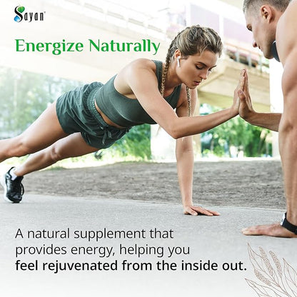 Sayan 100% Pure Shilajit Tablets,12,000mg High-Potency Supplement, More Effective Than Resin & Capsules, 85+ Trace Minerals Sourced from 10,000ft Lab-Tested for Purity. 60 Tablets - 1-2 Month Supply