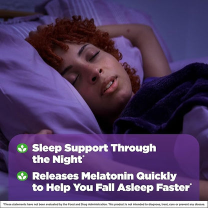 Natrol Sleep Advanced Melatonin Time Release Tablets, Nighttime Sleep Aid, 10mg, 60 Count (Pack of 2)