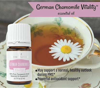 Young Living - German Chamomile Vitality 5 ml | Antioxidant & Natural Calmness Support | Dietary Supplement | Calming Aromatherapy | Ancient Herbal Remedy for Relaxation
