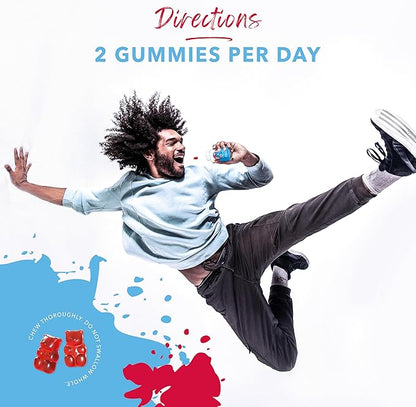 Men’s Hair Vitamins and Boost Energy Gummies - 60 Count