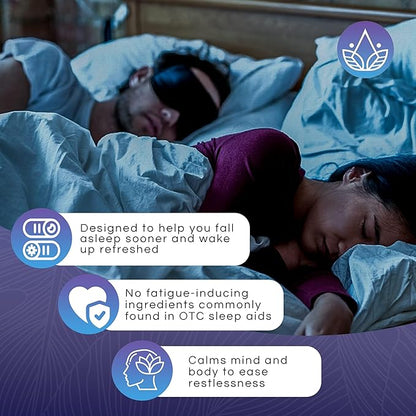 DR. EMIL NUTRITION EZ Doze Melatonin-Free Natural Sleep Aid with L-Theanine, GABA & 5HTP - Extra Strength Sleeping Pills for Adults - Safe and Non-Habit Forming (60 Veggie Capsules)