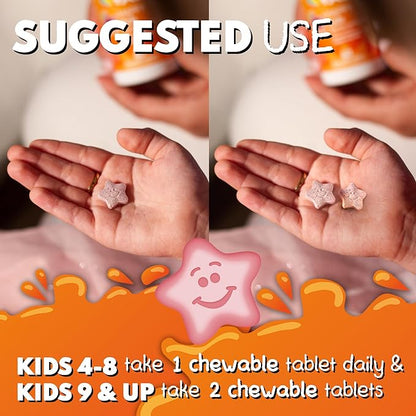 VAL Magnesium for Kids | High-Absorption Magnesium for Calm, Relaxation & Focus | Mg Glycinate, Citrate & Taurate | with Vitamin B6, D & C | Sugar-Free, Non-GMO | 60 Chewable Tablets