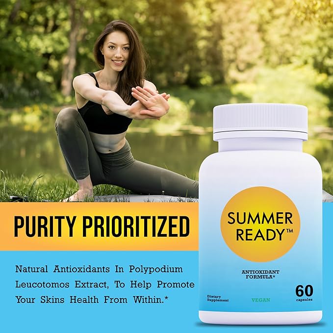 Skin Care Supplement Capsules - Nicotinamide/Niacinamide/Niacin 500mg (Vitamin B3) and Polypodium Leucotomos (Fern Extract) 480mg, Antioxidant Rich Formula