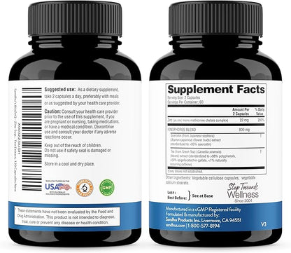 Sandhu's Zinc Supplement with Ionophores| Quercetin & Green Tea Extract for Superior Absorption and High Potency| 900mg Vegetarian Capsules 120 Days Supply| Immune Support for Men & Women
