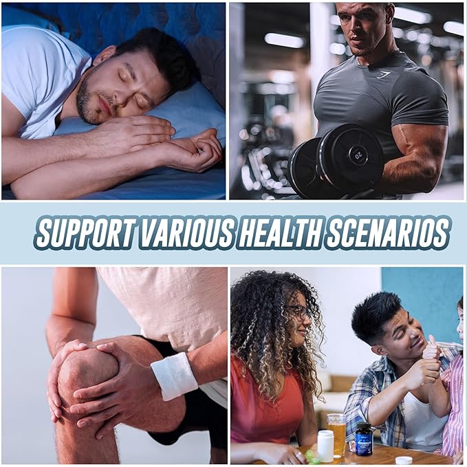 Glycinate Supplement, Magnesium 7 Complex Advanced with Citrate Malate Chelate Taurate Orotate Aspartate, Capsules with Zinc, Vitamin D3 & B6 for Sleep, Muscle Relief, 60 Capsules