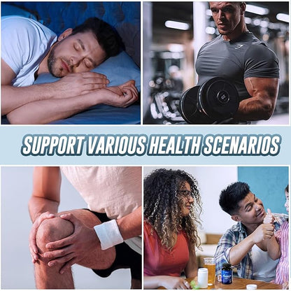 Glycinate Supplement, Magnesium 7 Complex Advanced with Citrate Malate Chelate Taurate Orotate Aspartate, Capsules with Zinc, Vitamin D3 & B6 for Sleep, Muscle Relief, 60 Capsules