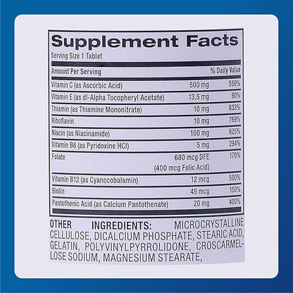 Major Stress Formula - High Potency Stress Formula Vitamins - Dietary Supplement - 60 Tablets (1 Pack)