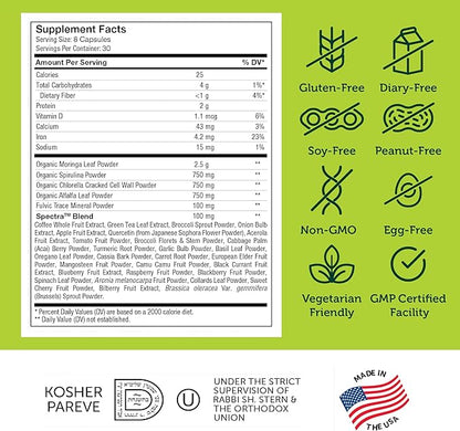 Zahler Core Greens, Superfood Greens Capsules, Super Greens with Spirulina, Chlorella, Spectra Blend and More, Kosher, 240 Capsule (240 Capsules)