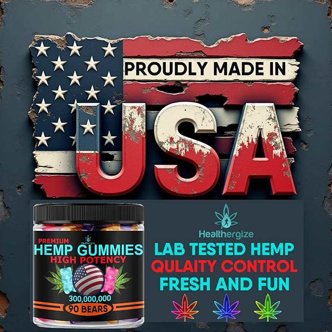 Hemp Gummy Edibles Calm Sleep-Support Peace and Relaxation-High Strength, Tasty Fruity Flavors-Made in USA