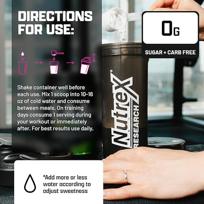 Nutrex Research EAA Hydration | EAAs + BCAA Powder | Muscle Recovery, Strength, Muscle Building, Endurance | 8G Essential Amino Acids + Electrolytes | Strawberry Watermelon 30 Serving