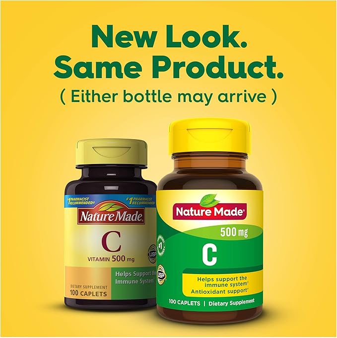 Nature Made Vitamin C 500 mg Caplets 100 Ct (Pack of 4)
