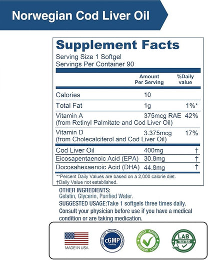 Lovita Cod Liver Oil & K2 D3 Dietary Supplement Bundle. Supports Better Nutrition & Overall Well-Being