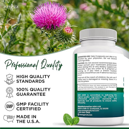 Liver Cleanse Detox & Repair - Milk Thistle Supplement - Liver Support with Choline, Artichoke Extract, Chicory & Dandelion Root Supplement - Milk Thistle Liver Detox & Liver Cleanse - 120 Count