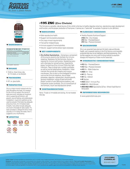 Systemic Formulas ZNC-Zinc Chelate (8 fl. oz.) #195