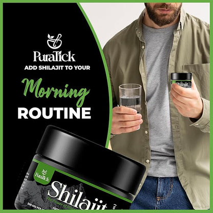 Shilajit Resin Organic 30g | 500mg A+ Grade Pure Himalayan Shilajit Supplement Contains Fulvic Acid & 85+ Trace Minerals | 100% Pure Natural Blend for Boost Energy, Immunity, Brain Power - 30 Grams