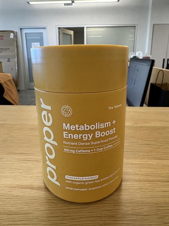Proper Energy & Wellness Boost Bundle: Greens Superfood for Digestion & Metabolism Support with Caffeine-Free Energy Drink Mix