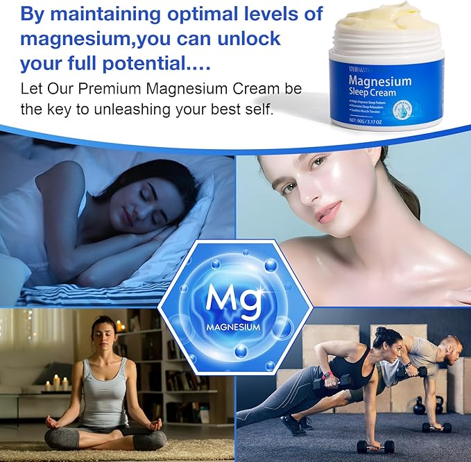 WHLH & WELL-BEING Magnesium Oil for Feet–Magnesium Cream– Magnesium Lotion–Topical Magnesium Chloride 1PCS