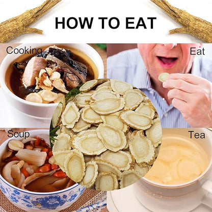 American Ginseng Slices from Wisconsin (Sliced Ginseng Root）Wisconsin Grown!Most People Use It to Make Ginseng Tea! Good for Health! (American Ginseng Slices (Large Round), 1 Box of 4 Ounces)