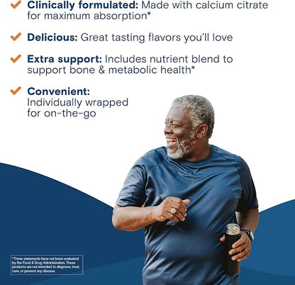 Bariatric Fusion Bariatric Calcium Chews | Calcium Citrate with Vitamin D3 Calcium Supplement Bariatric Vitamin | Sugar Free Calcium Citrate Chewable | Calcium Citrate 500mg | Vanilla | 60 Count