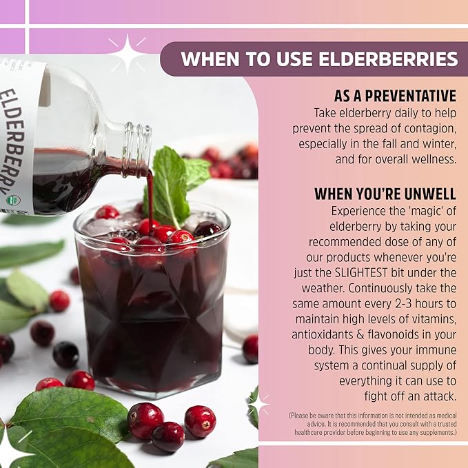 Syrup Bundle – 2 Bottles of Delicious, Gluten-Free Elderberry Herbal Supplements with Potent Immune Benefits Made from Only Organic Ingredients in Small Batches in The USA - 32oz