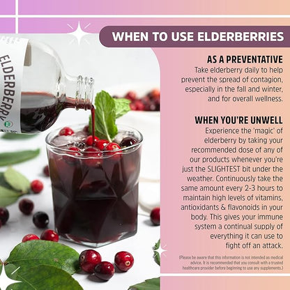 Syrup Bundle – 2 Bottles of Delicious, Gluten-Free Elderberry Herbal Supplements with Potent Immune Benefits Made from Only Organic Ingredients in Small Batches in The USA - 32oz