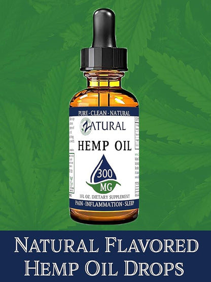 3,000mg Zatural Hemp Oil Drops: Hemp Seed Oil | Rich in Omega 3 & 6 (3,000mg Natural)
