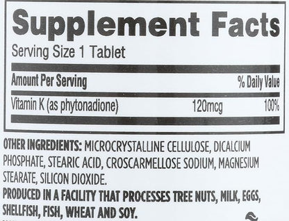 365 by Whole Foods Market, Vitamin K 120MCG, 100 CT