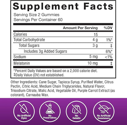 Force Factor Somnapure Gummies with Melatonin, Drug-Free Sleep Support Supplement for Adults with Occasional Sleeplessness, Dream Berry Flavor, 120 Count (Pack of 2)
