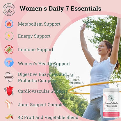 Women's Daily 7 Essentials & Adaptogen Complex Bundle - Complete Multivitamin Pack with Stress Adaptation Support for Women's Optimal Health