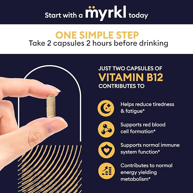 Unique Pre-Drinking Supplement for Liver Health Support, Helps Morning Energy with High-Performing Probiotic, L Cysteine & Vitamin B12, Social Evening, Party & Vacation Essentials, 50 Capsules