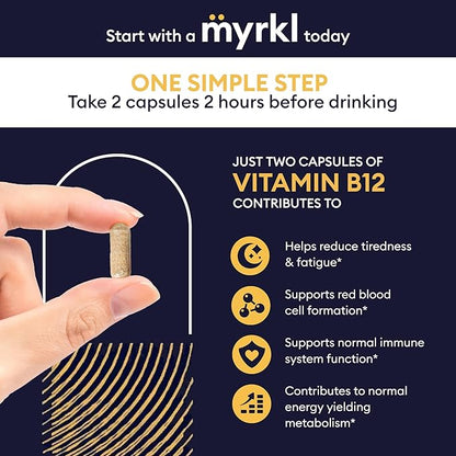 Unique Pre-Drinking Supplement for Liver Health Support, Helps Morning Energy with High-Performing Probiotic, L Cysteine & Vitamin B12, Social Evening, Party & Vacation Essentials, 50 Capsules