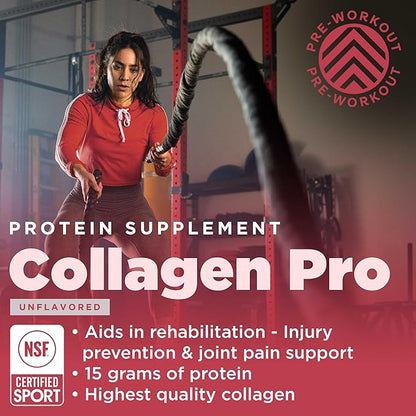 Gnarly Nutrition Collagen Peptides – Gnarly Collagen Pro with Vitamin C, Zinc & Copper – NSF Sport Certified, Protein Synthesis Vitamin Powder – Unflavored, 16.05 oz (30 Servings)