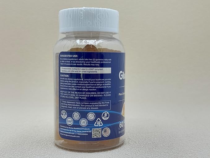 NEVISS Sugar Free Glucosamine Filled Gummies - Glucosamine Supplement Plus Chondroitin, MSM, Turmeric, Boswellia, Hyaluronic Acid, Vitamin D3 & Zinc, 120 Gummies, 60 Servings