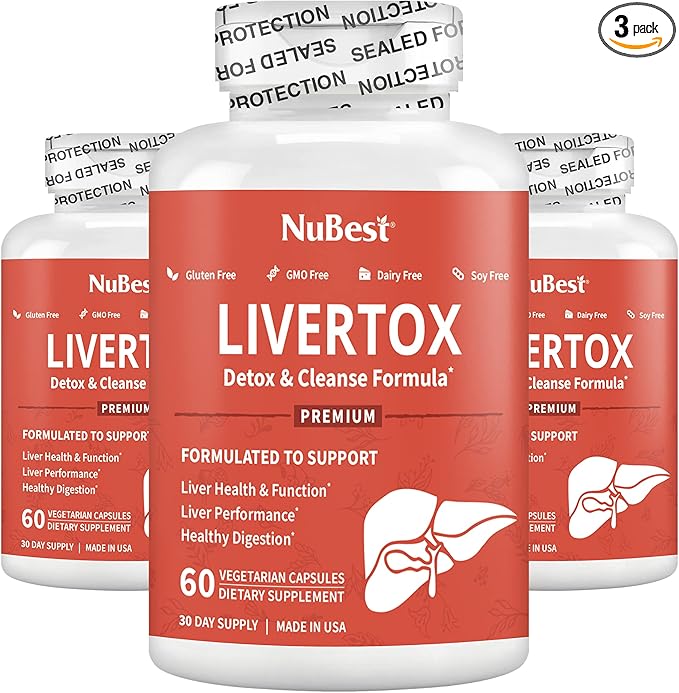 Liver Cleanse Detox & Fatty Liver Repair - Liver Supplement by LIVERTOX with Milk Thistle, Choline, Beet, Turmeric, Artichoke & Dandelion - Liver Supplement for Liver Detox and Healthy Liver - Pack 3