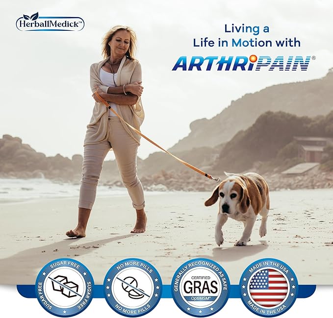 Arthripain – Joint Support Cartilage Repair Supplement – Clinically Tested Joint Juice - Ligament Relief Support – Glucosamine Chondroitin MSM – Swollen Knee Treatment –Sugar-Free – Made in US - 30ct
