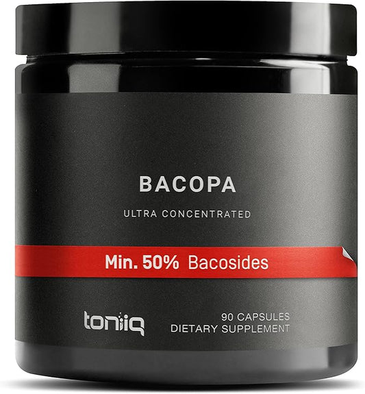 Bacopa - Ultra High Potency 28:1 Extract with 50% Bacosides - Highly Concentrated - Third-Party Lab Tested - 90 Capsules