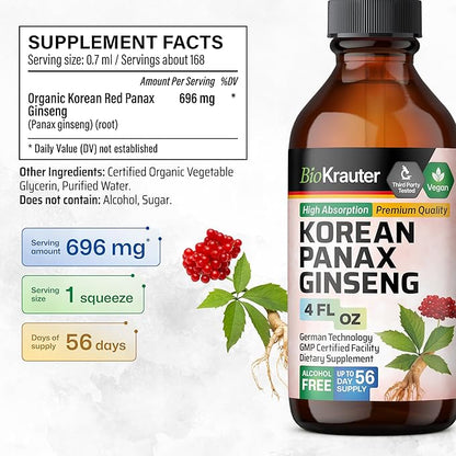BIO KRAUTER Gymnema Tincture 4 Fl. Oz. & Ginseng Tincture 4 Fl. Oz.
