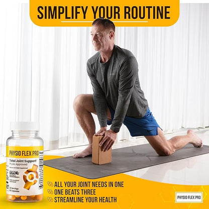 Total Joint Support Supplement - Joint Supplements for Men | Glucosamine, Chondroitin, Selenium & Bromelain | 60 Capsules, Joint Supplement Made in USA