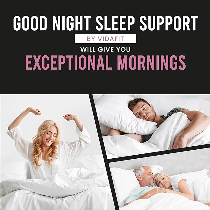 Natural Sleep Aid for Adults, Sleep Supplement, Natural Calm, Melatonin with L-Theanine, Magnesium Glycinate, Ashwagandha, GABA, 5-HTP, Vitamin D & Niacin (30 Day Supply)