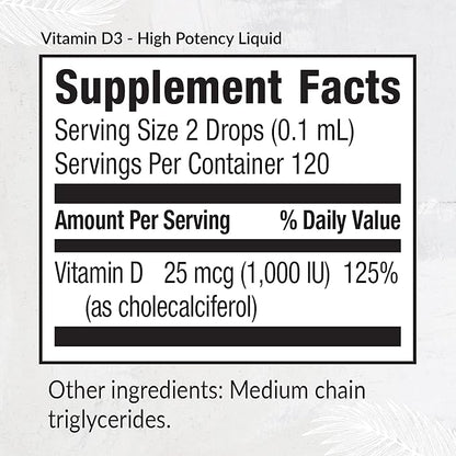 Equilife - Vitamin D3: Liquid Vitamin 3 Supplement, Immunity Support Drop, Promotes Bone Health, Helps Increase The Effectiveness of Calcium & Phosphorus, Formulated for Maximum Absorption (12 ml)